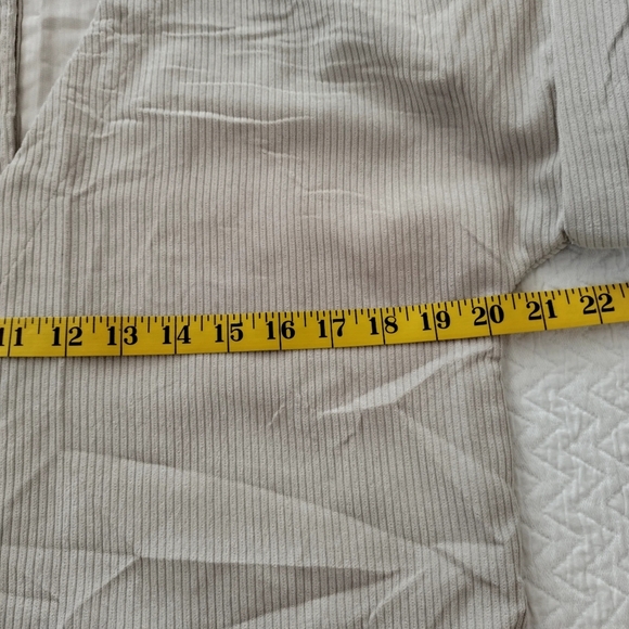 madewell Corduroy V-Neck Back Buttons Top Cream Sz S - Picture 5 of 6